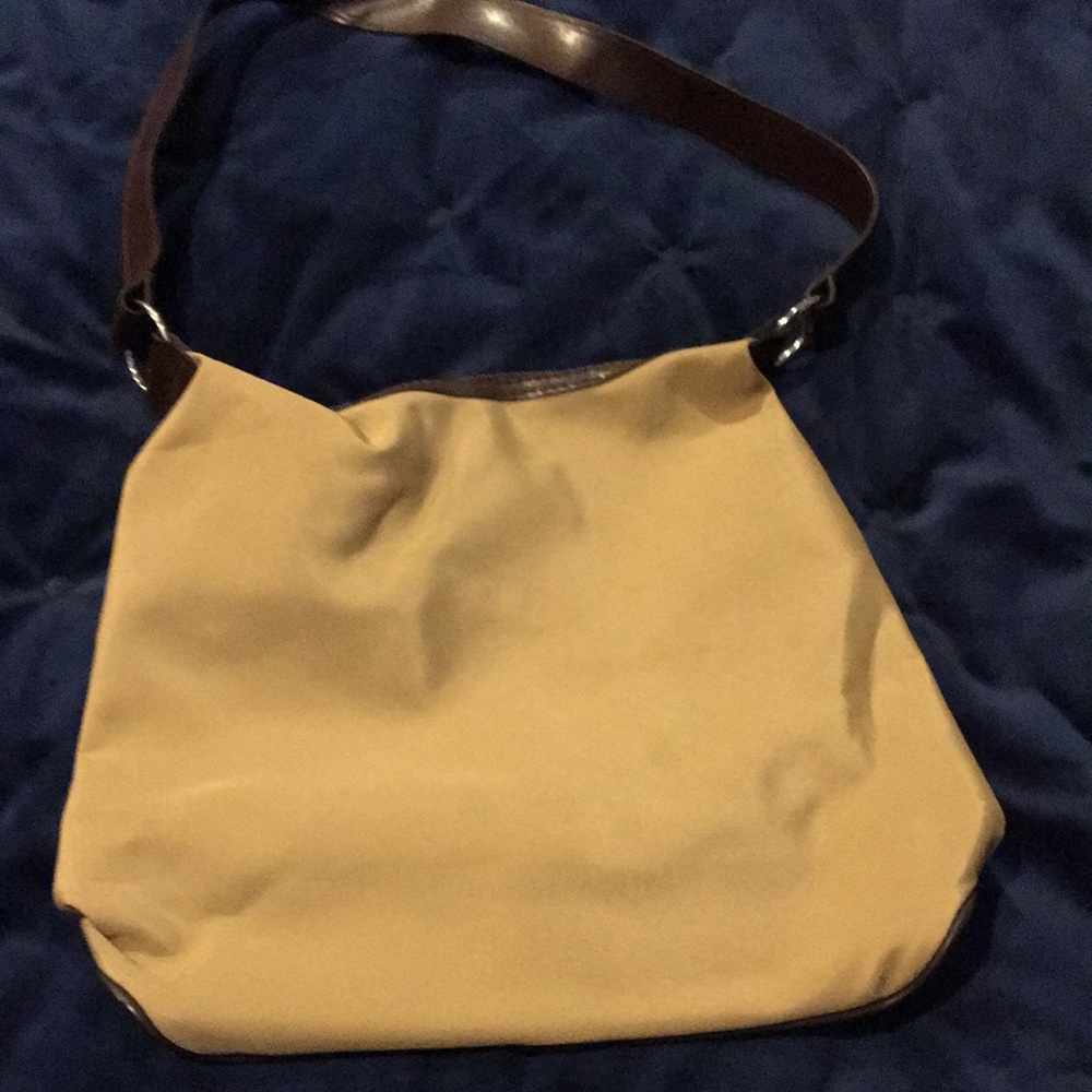 Cute little tote/Weatherresistant fabric faux trim